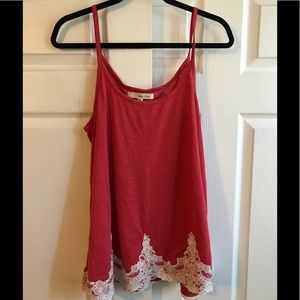 Lace trim tank